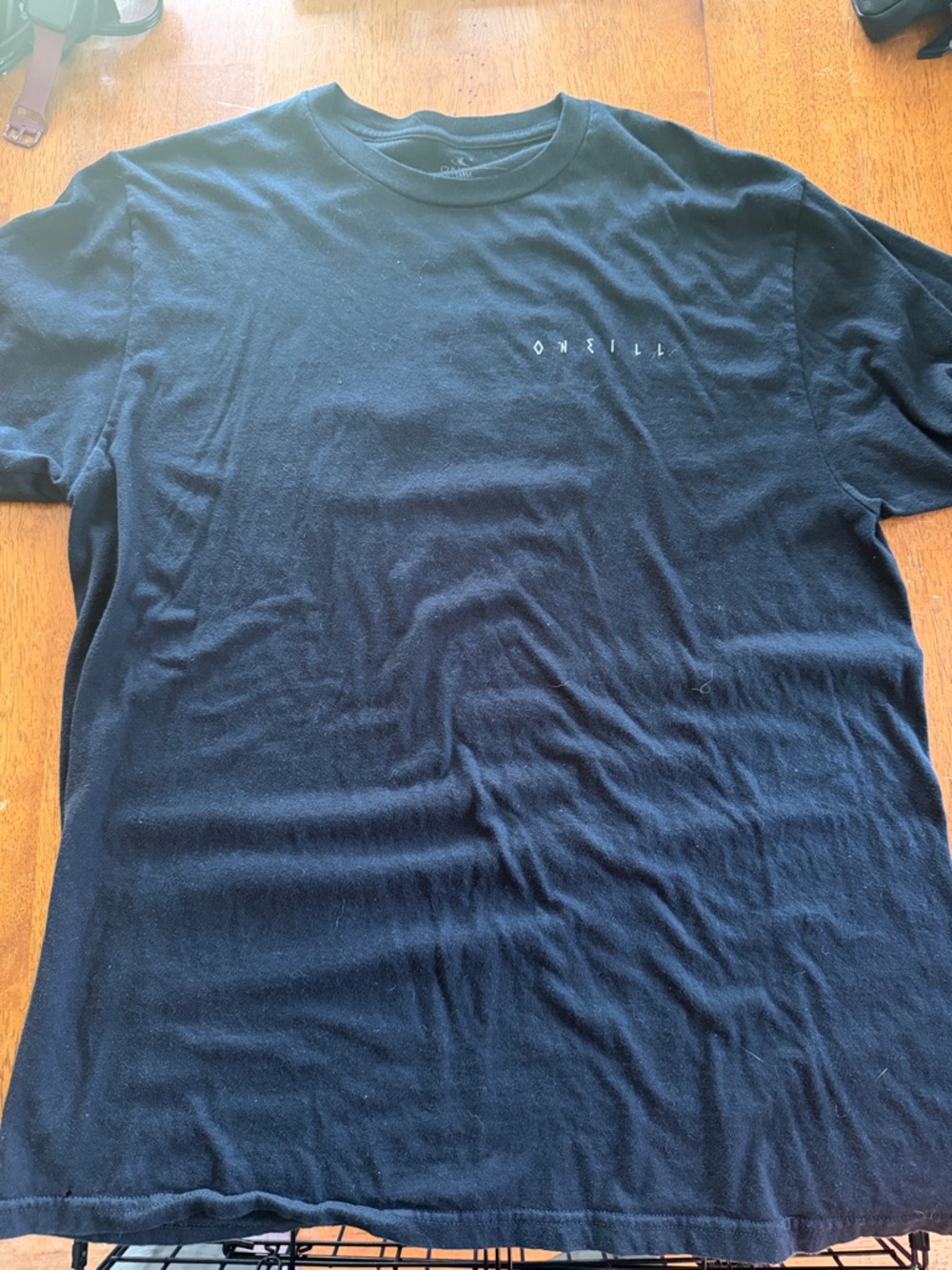 O'Neill Black Short Sleeve Crew Tee with Small White Chest Logo